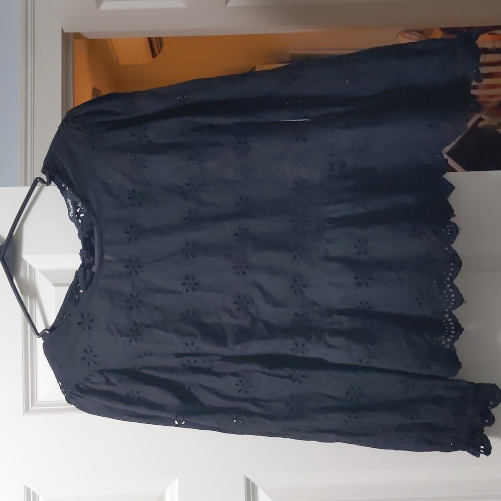 Madewell eyelet top